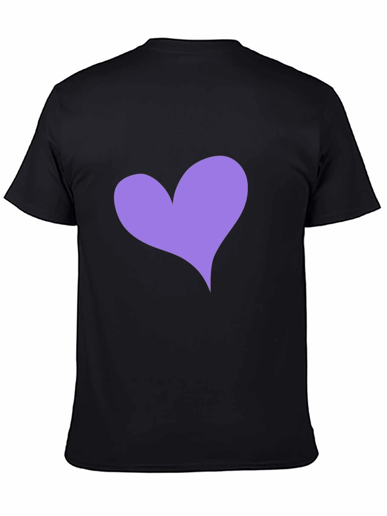 Heart Tee - Black Crew Neck Casual Top