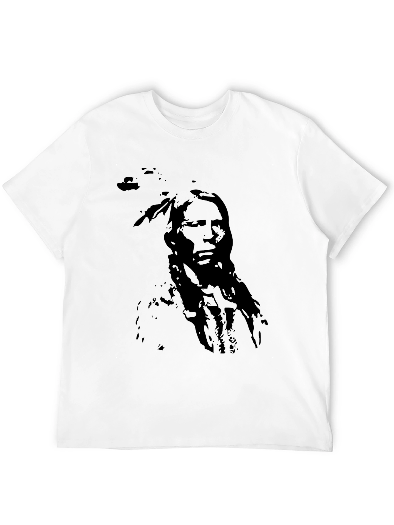Native American Silhouette Black T-Shirt