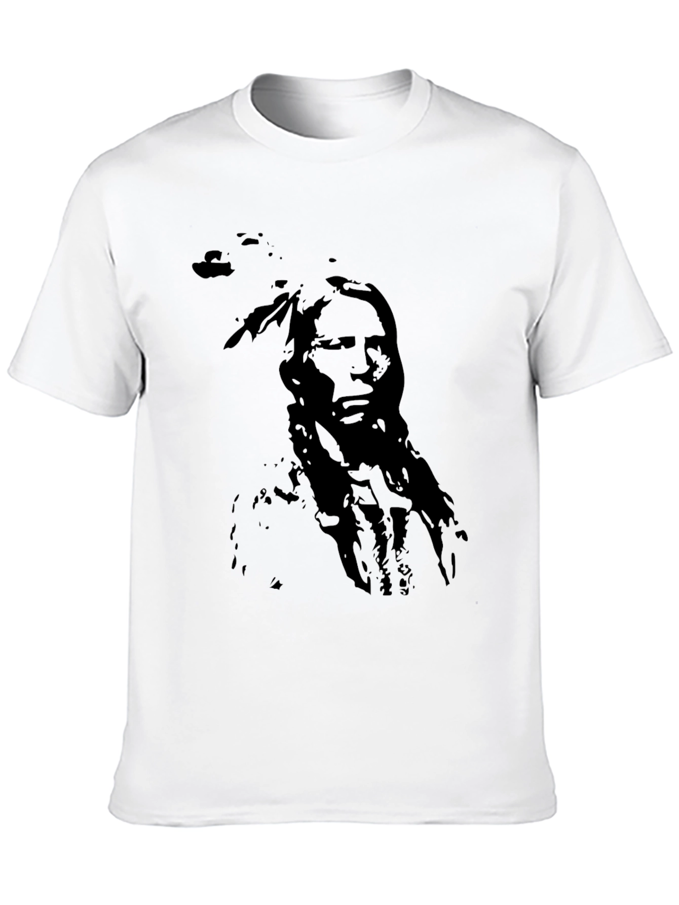 Native American Silhouette Black T-Shirt
