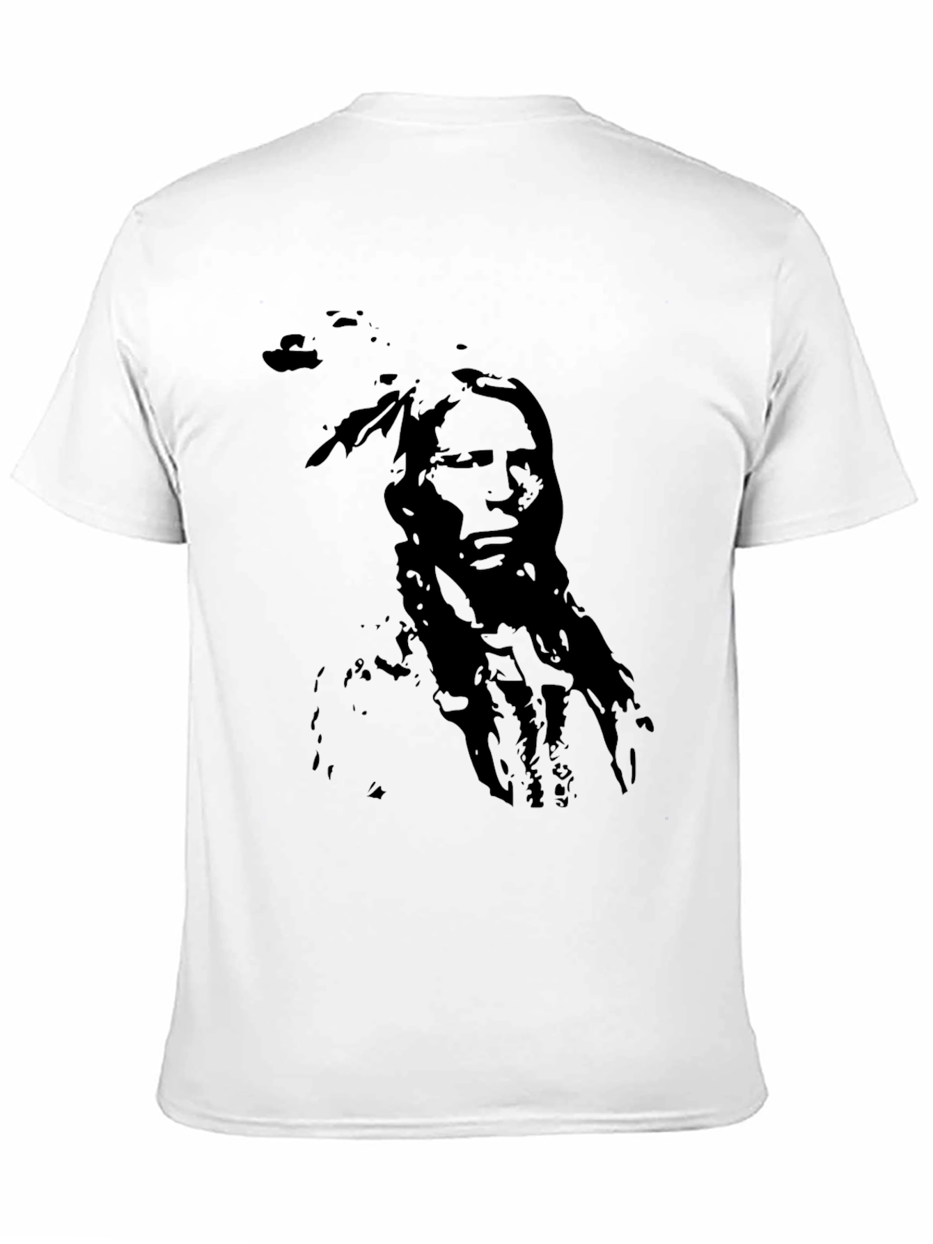 Native American Silhouette Black T-Shirt