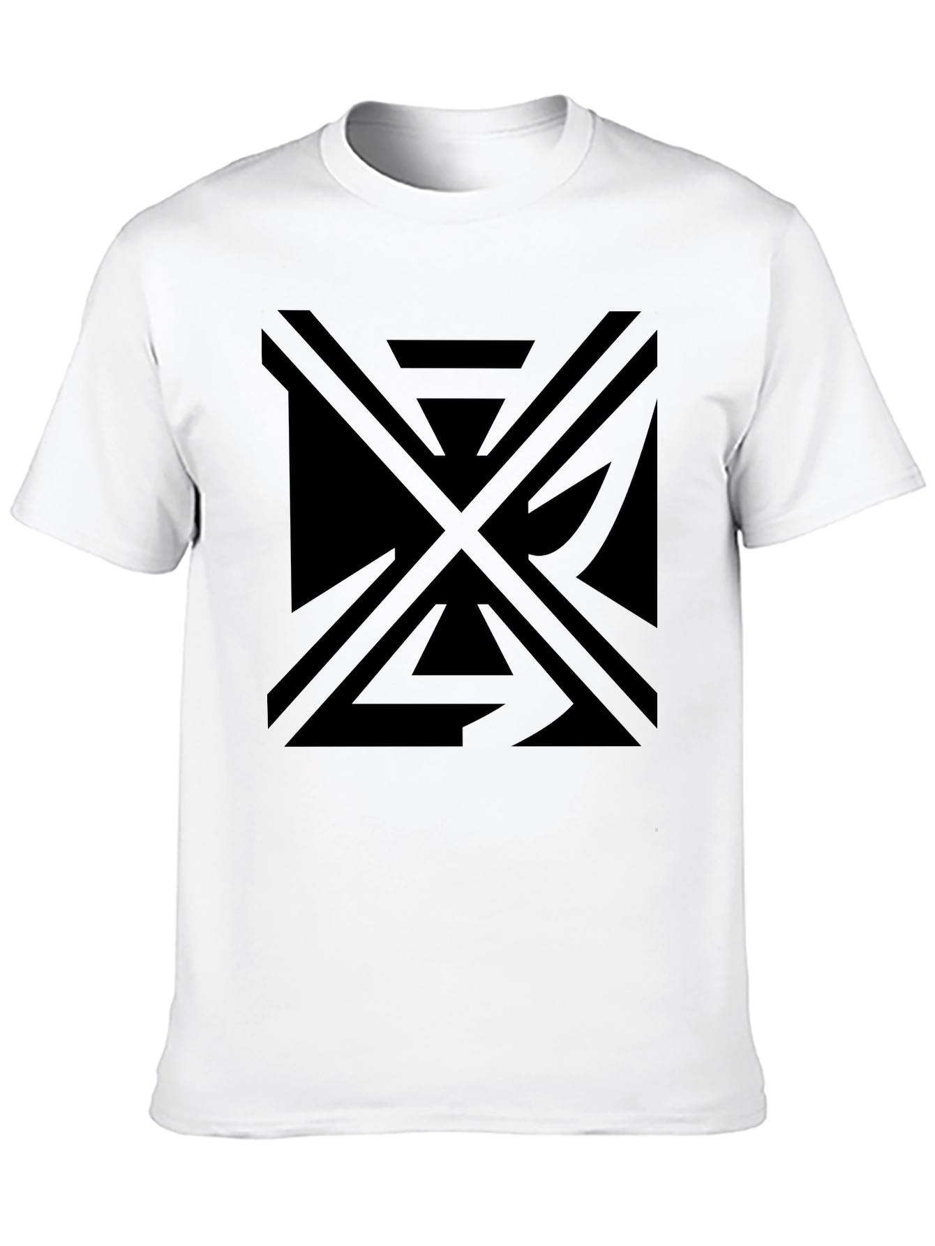 Geometric Black Print T-Shirt - Modern Style