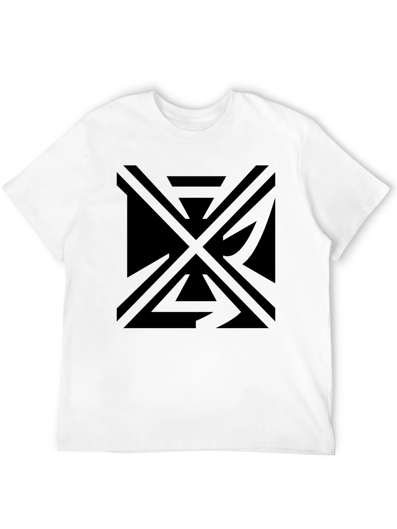 Geometric Black Print T-Shirt - Modern Style