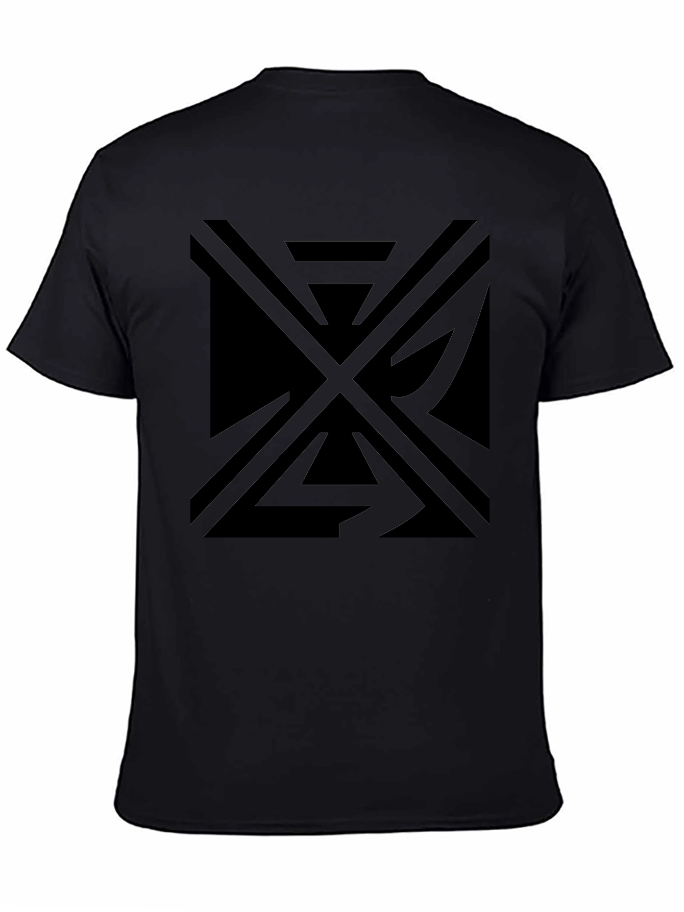 Geometric Black Print T-Shirt - Modern Style