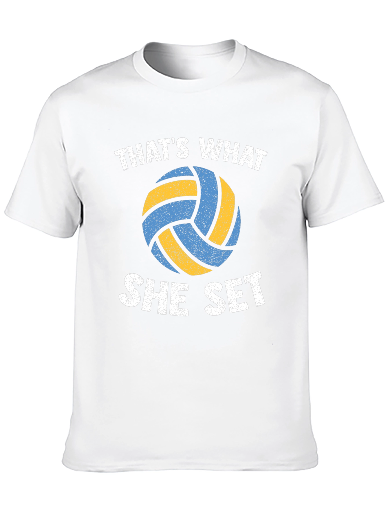 Volleyball Thats What She Set Black T-Shirt