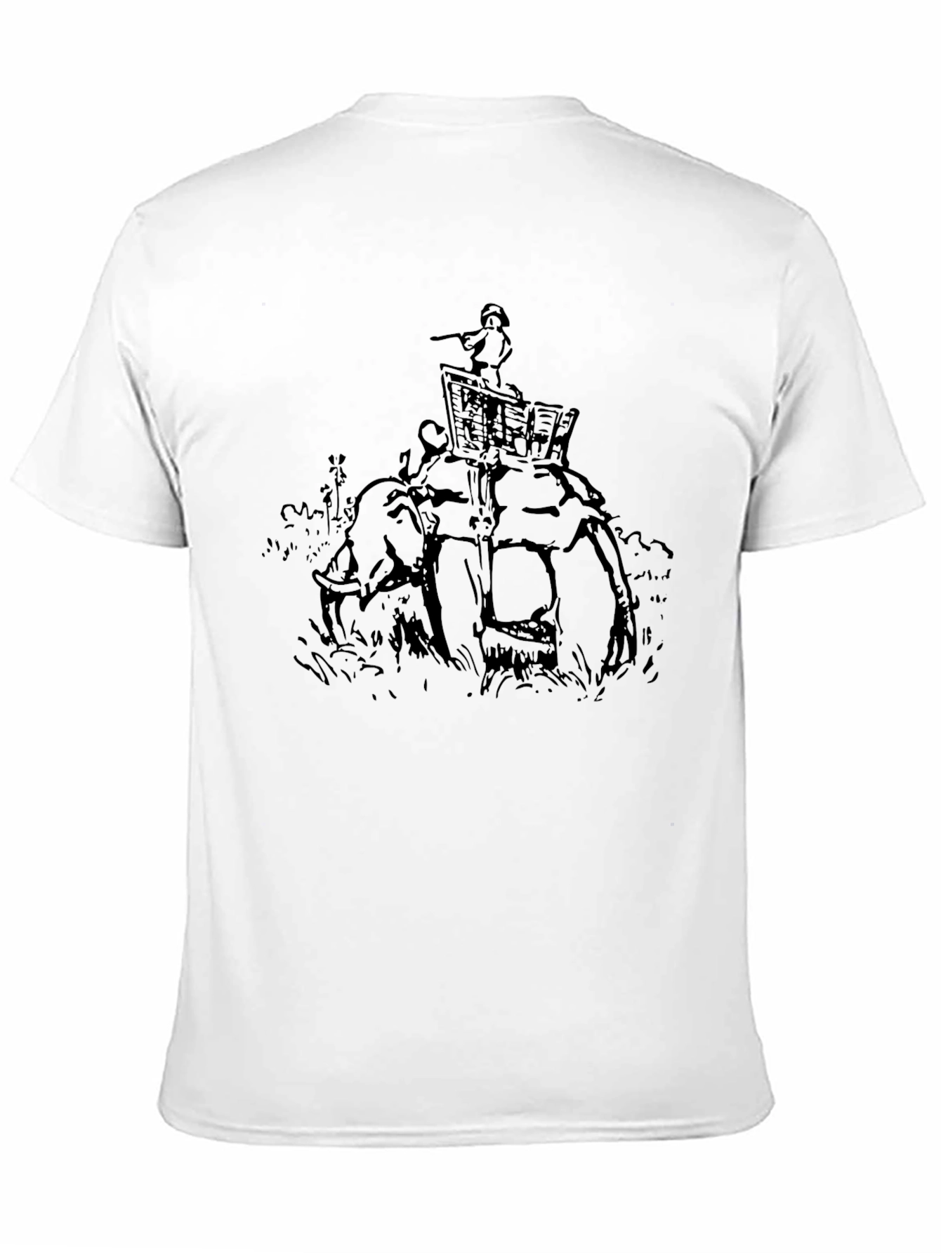Elephant Rider Graphic Tee - Stylish Black T-Shirt