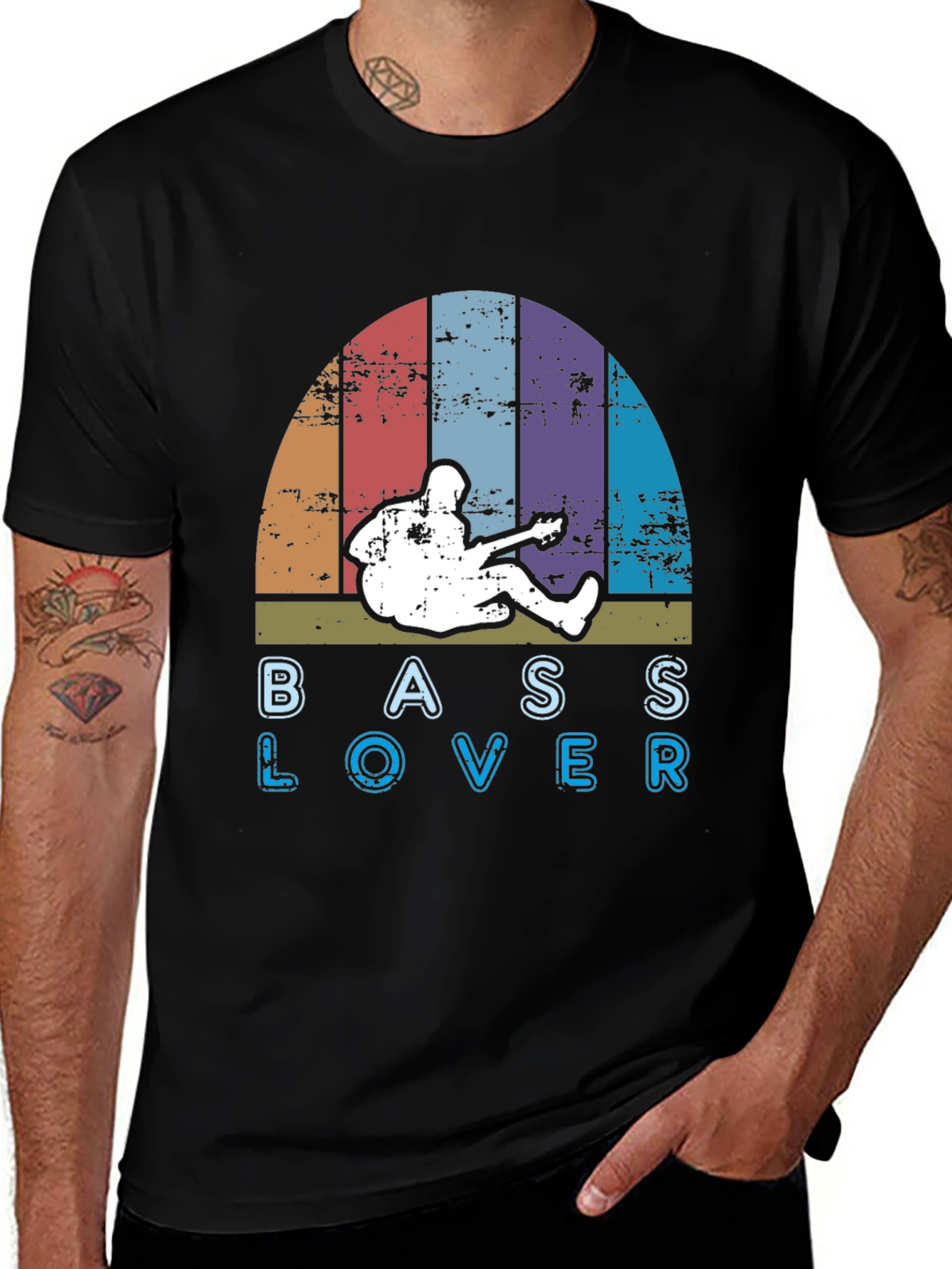 Bass Lover Retro Graphic T-Shirt