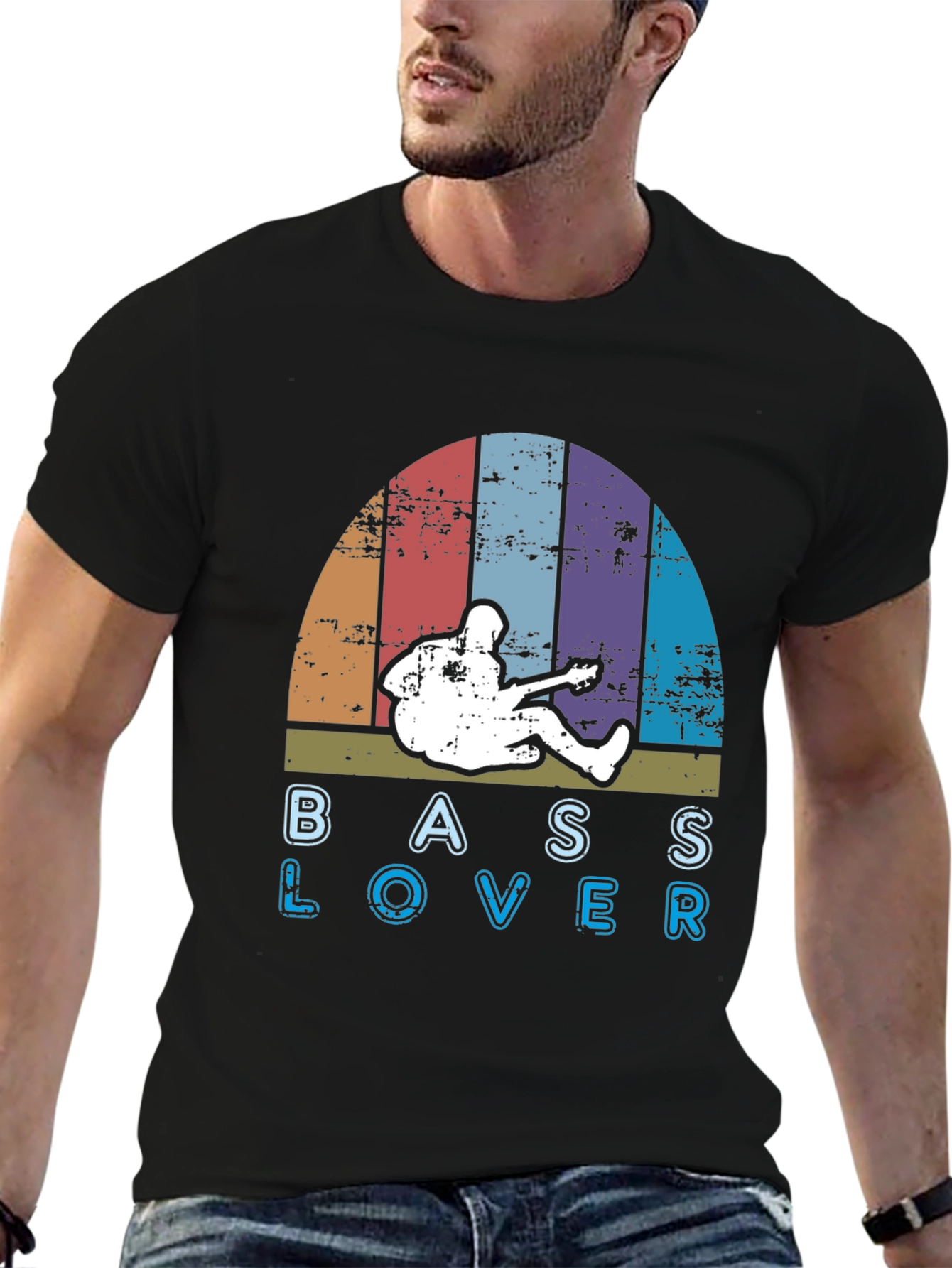 Bass Lover Retro Graphic T-Shirt