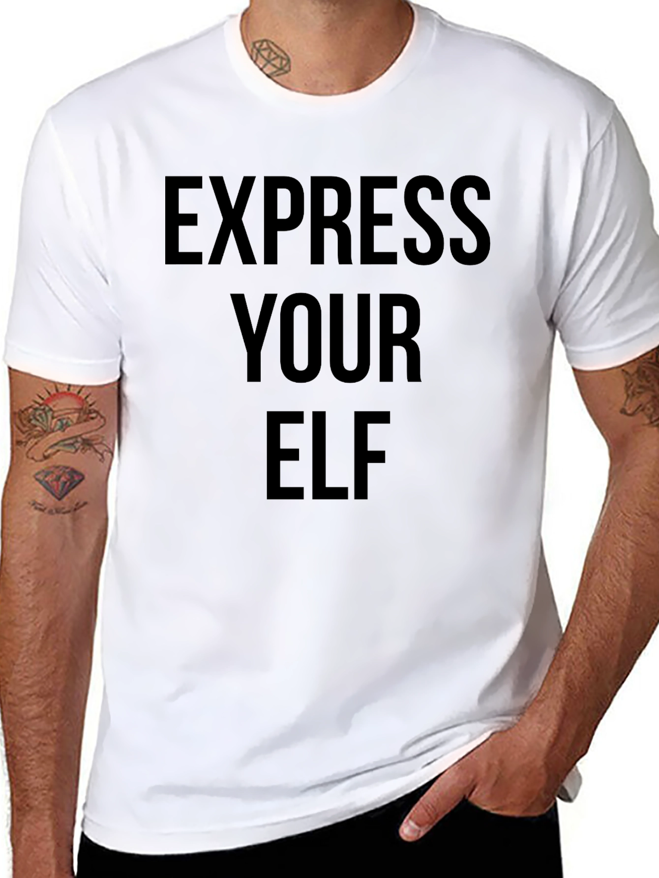 Express Your Elf Novelty Graphic Tee