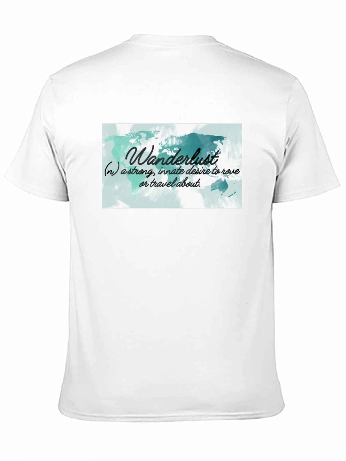 Wanderlust World Map Black T-Shirt