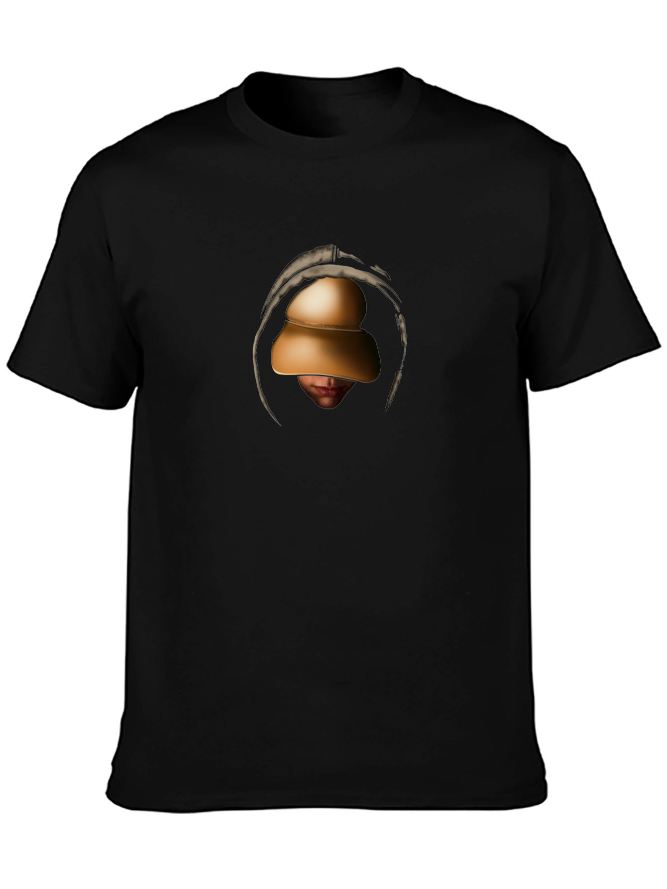 Unique Graphic Print Black T-Shirt