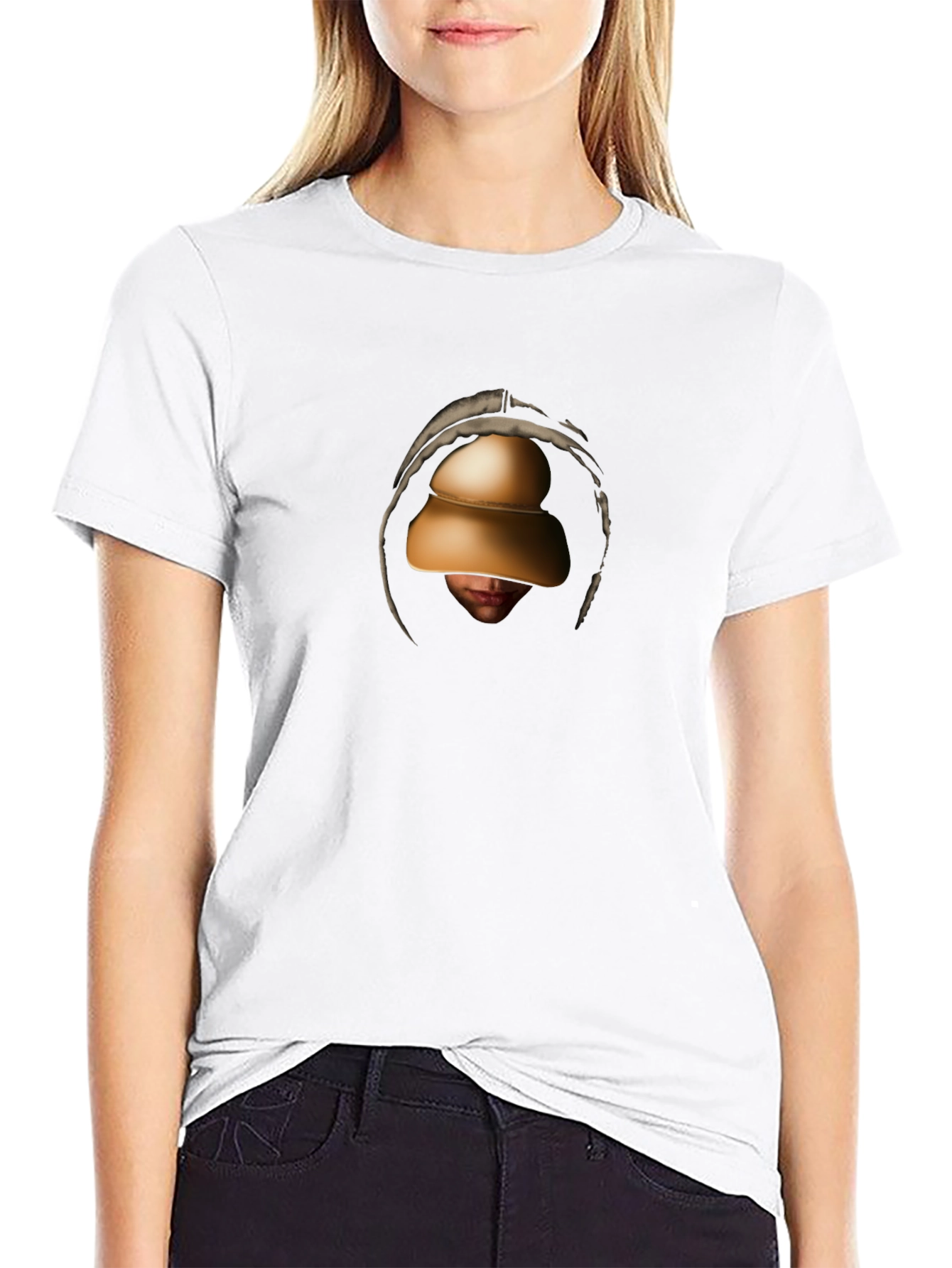 Unique Graphic Print Black T-Shirt