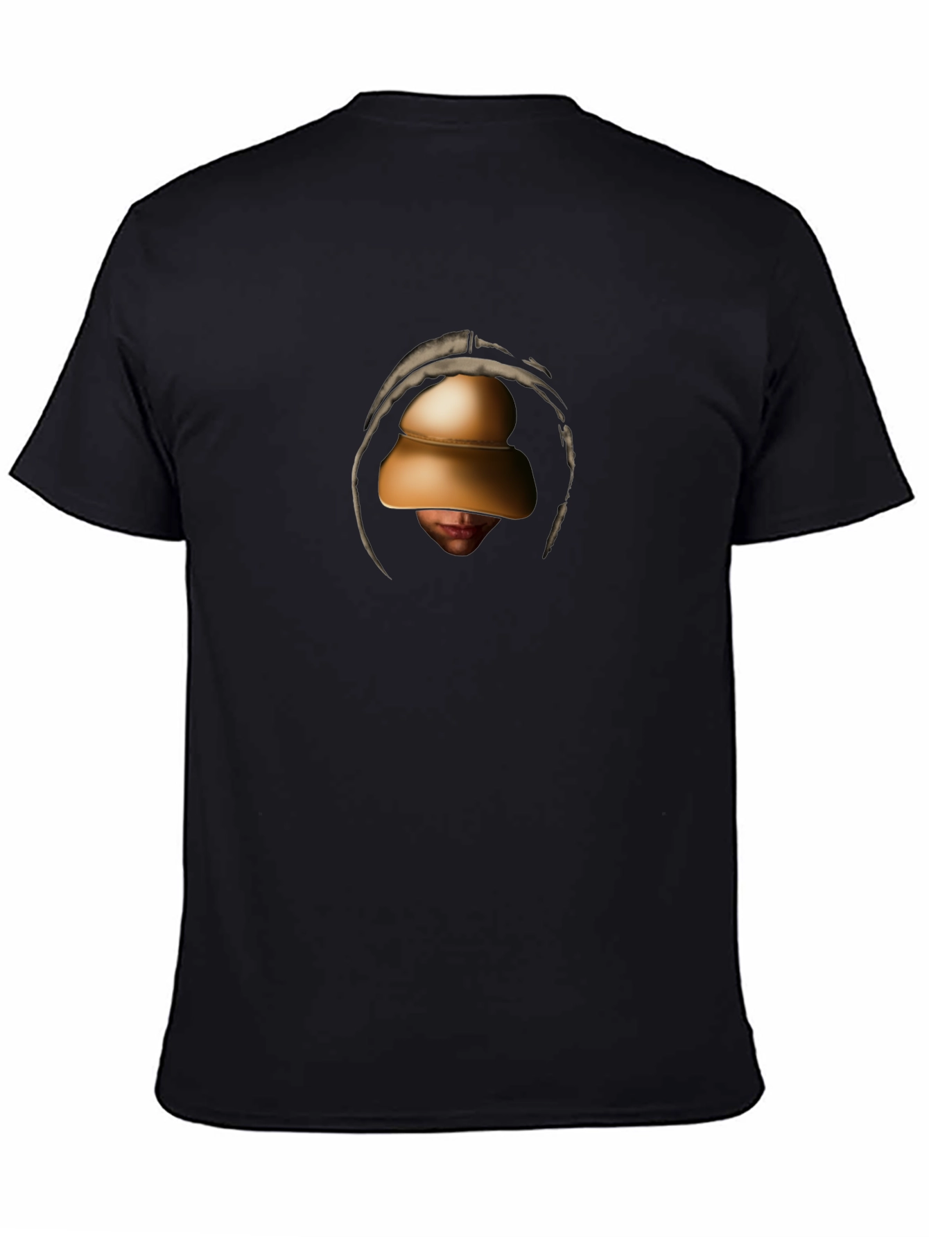 Unique Graphic Print Black T-Shirt