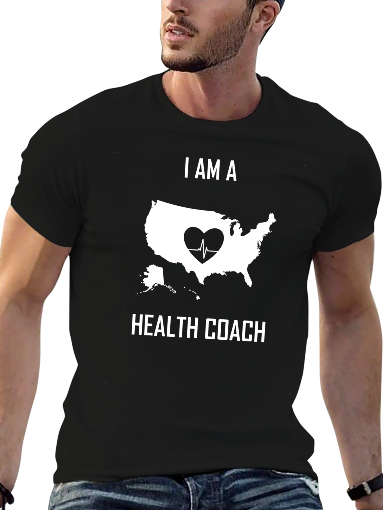 I Am A Health Coach USA Map T-Shirt