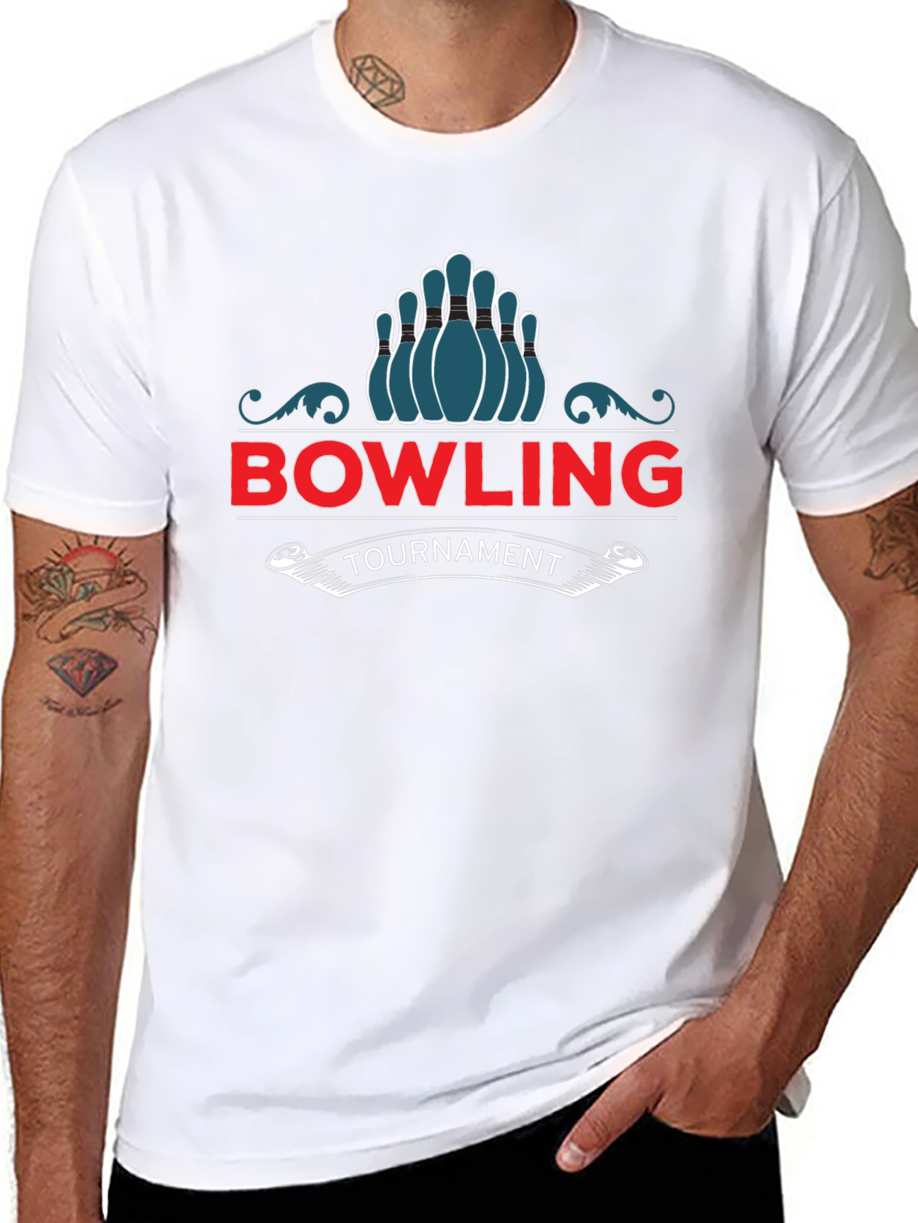 Bowling Tournament Graphic T-Shirt