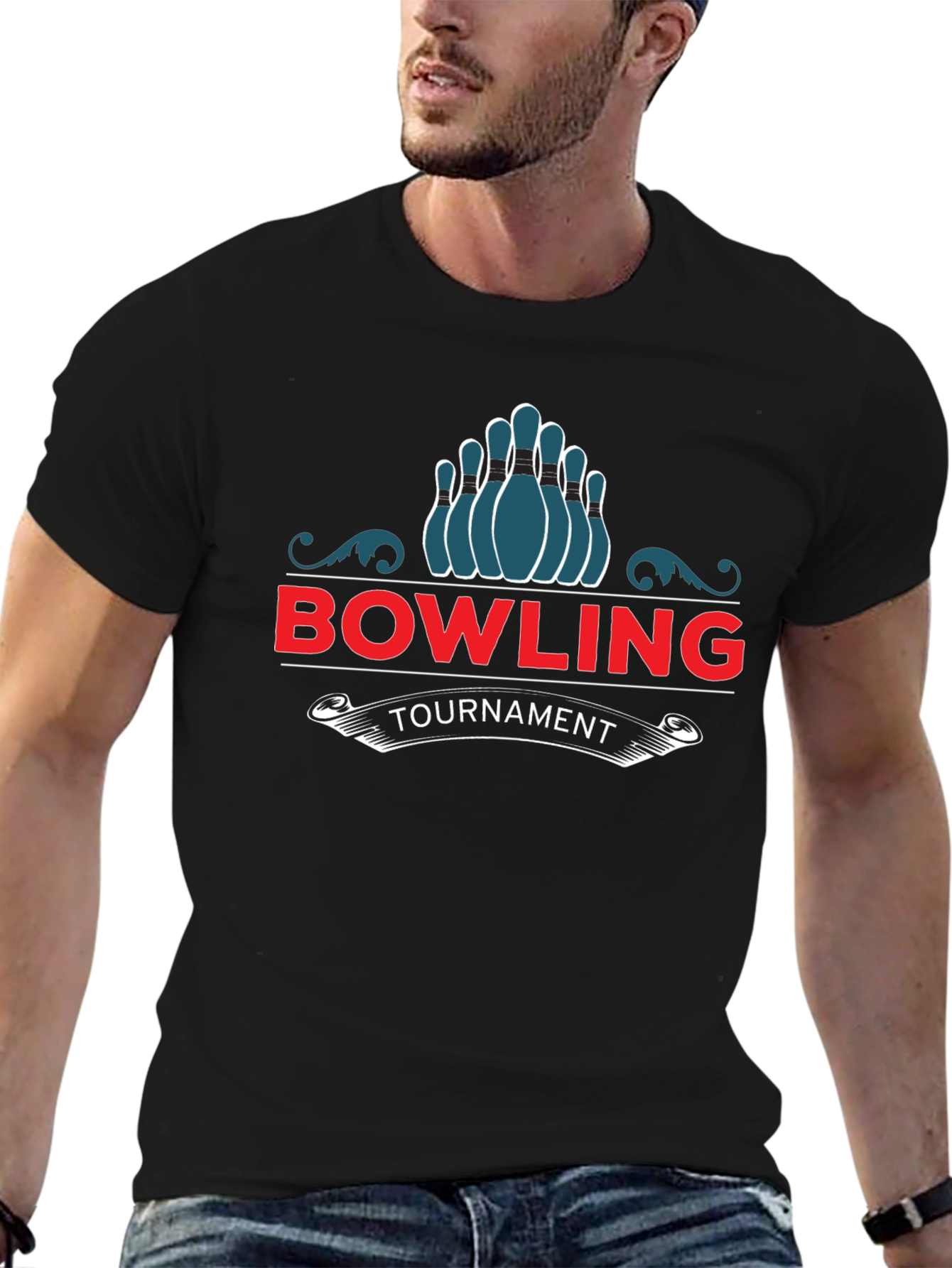 Bowling Tournament Graphic T-Shirt