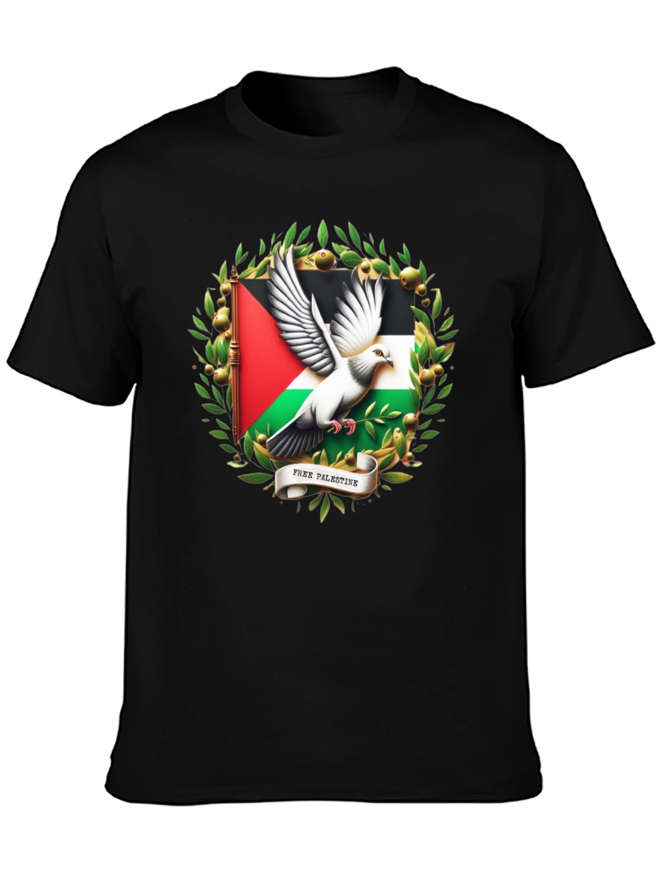Free Palestine Dove Graphic T-Shirt