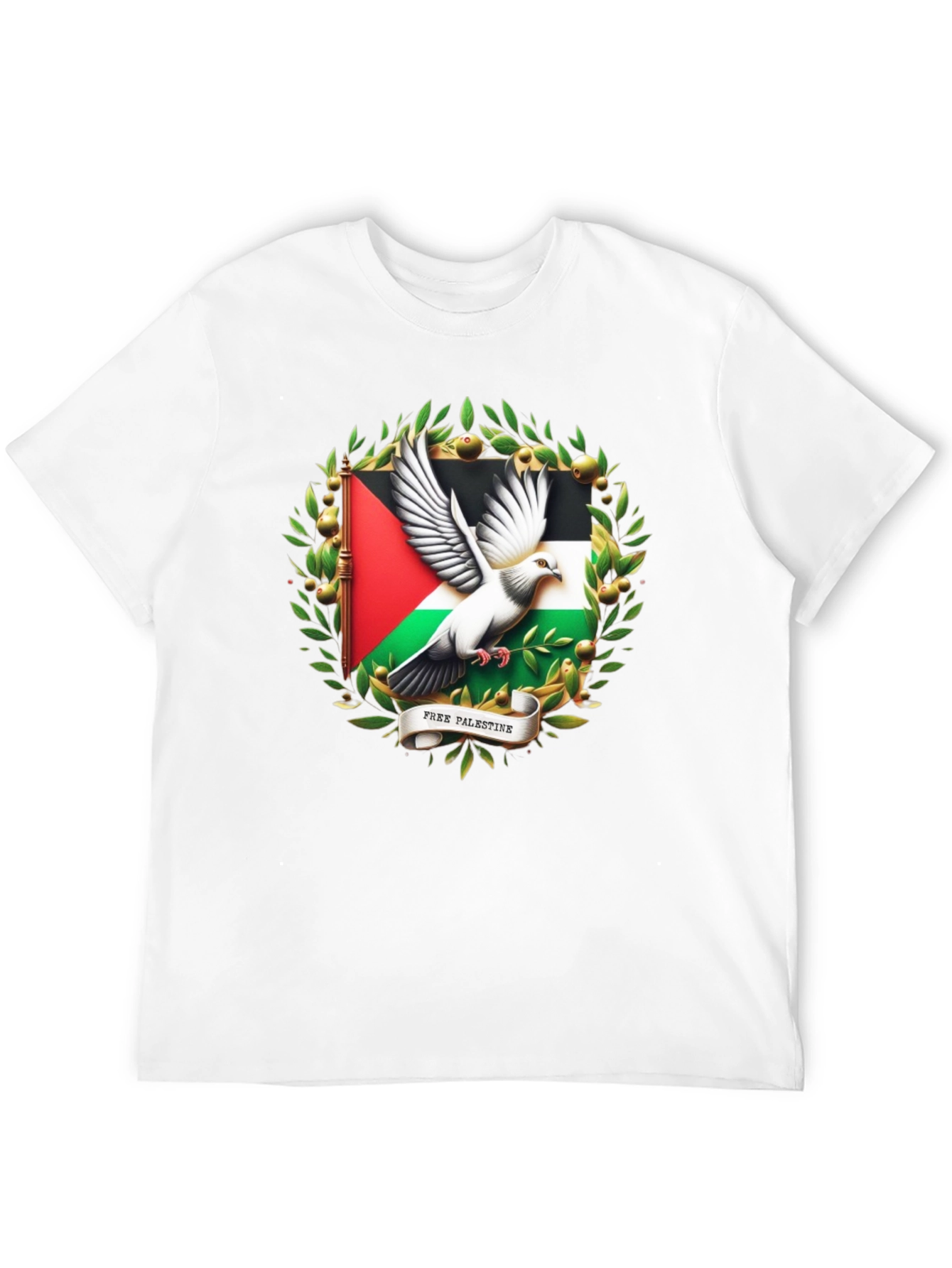 Free Palestine Dove Graphic T-Shirt