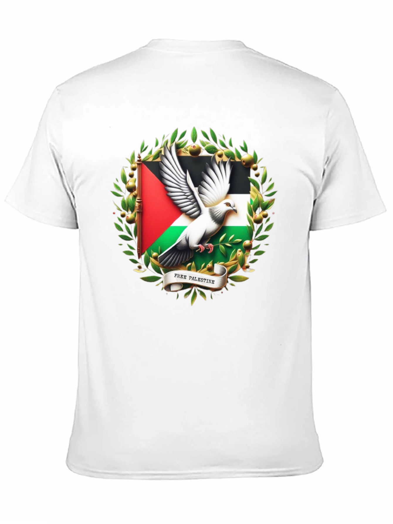 Free Palestine Dove Graphic T-Shirt