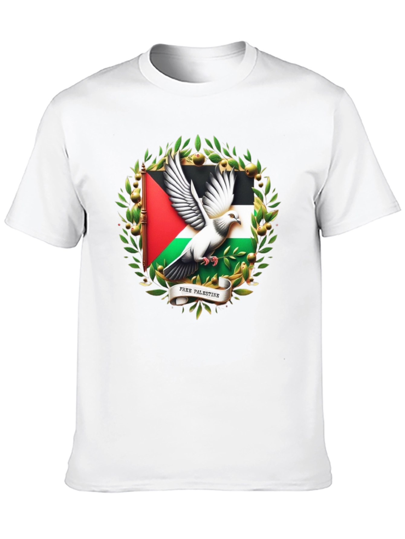 Free Palestine Dove Graphic T-Shirt