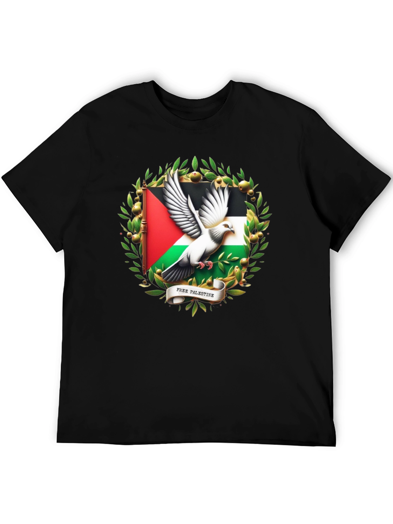 Free Palestine Dove Graphic T-Shirt