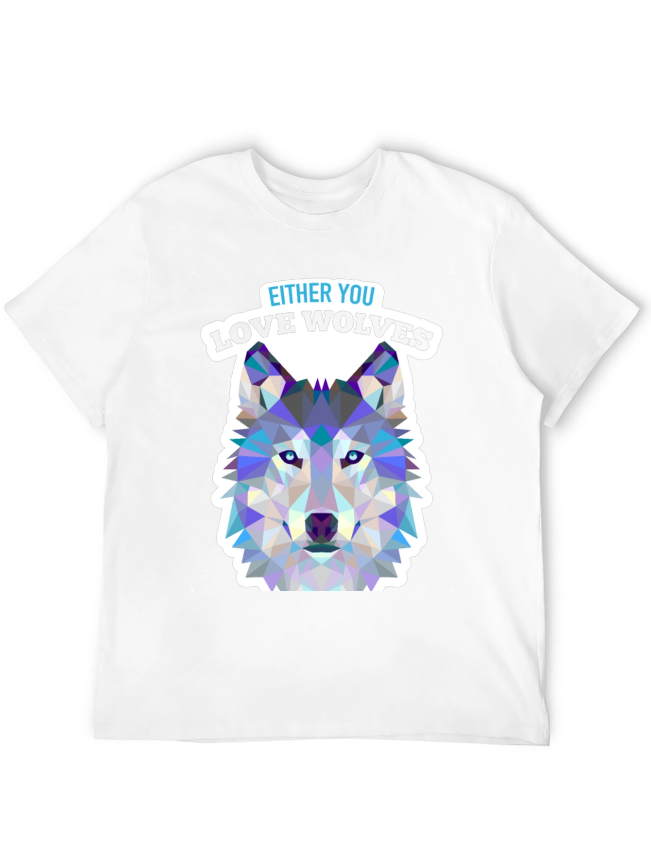 Love Wolves Graphic Tee - Black Cotton T-Shirt