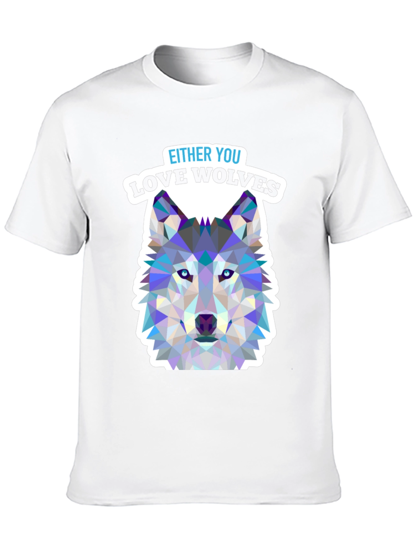 Love Wolves Graphic Tee - Black Cotton T-Shirt