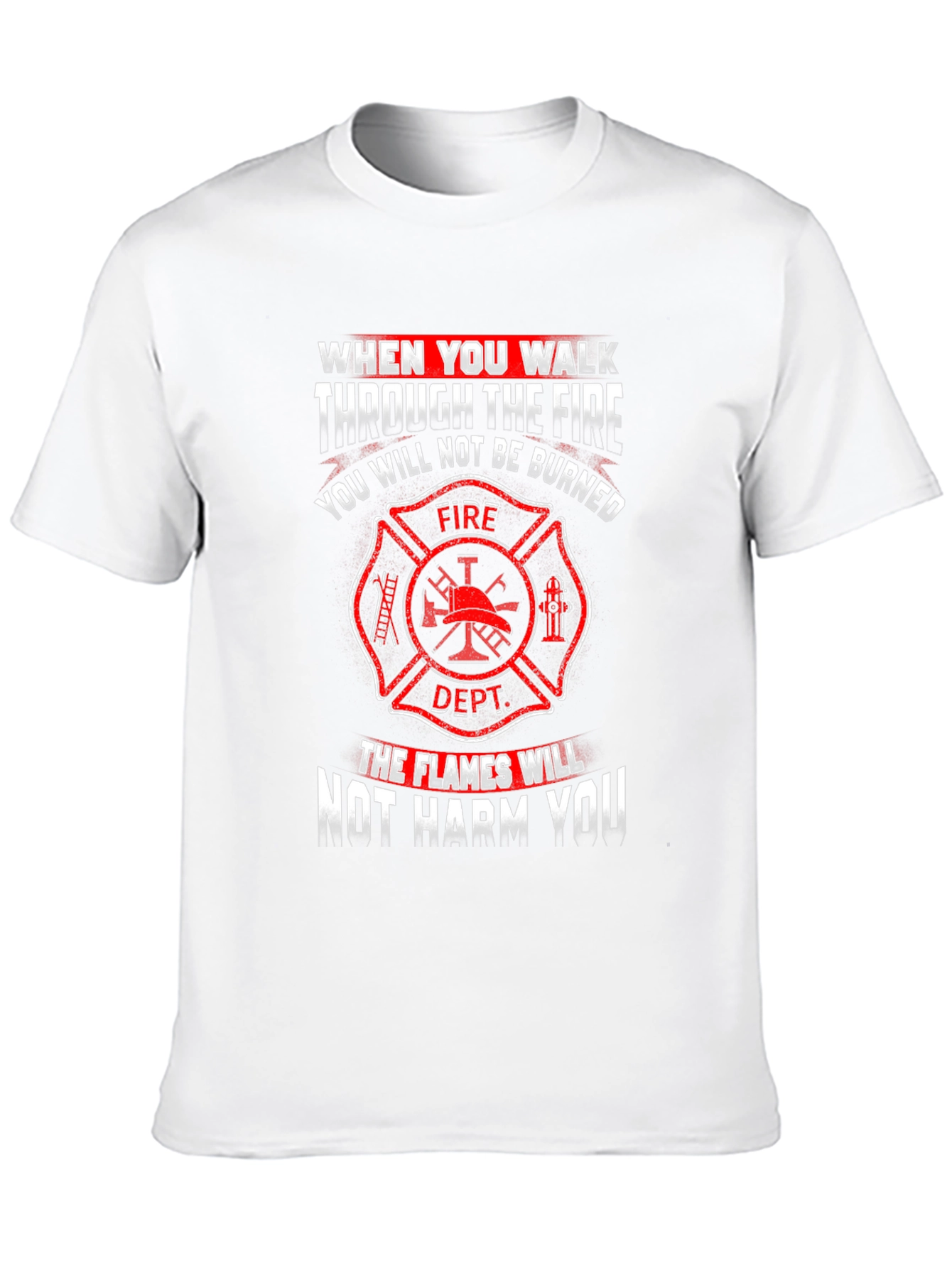 Firefighter Graphic T-Shirt - Maltese Cross Design