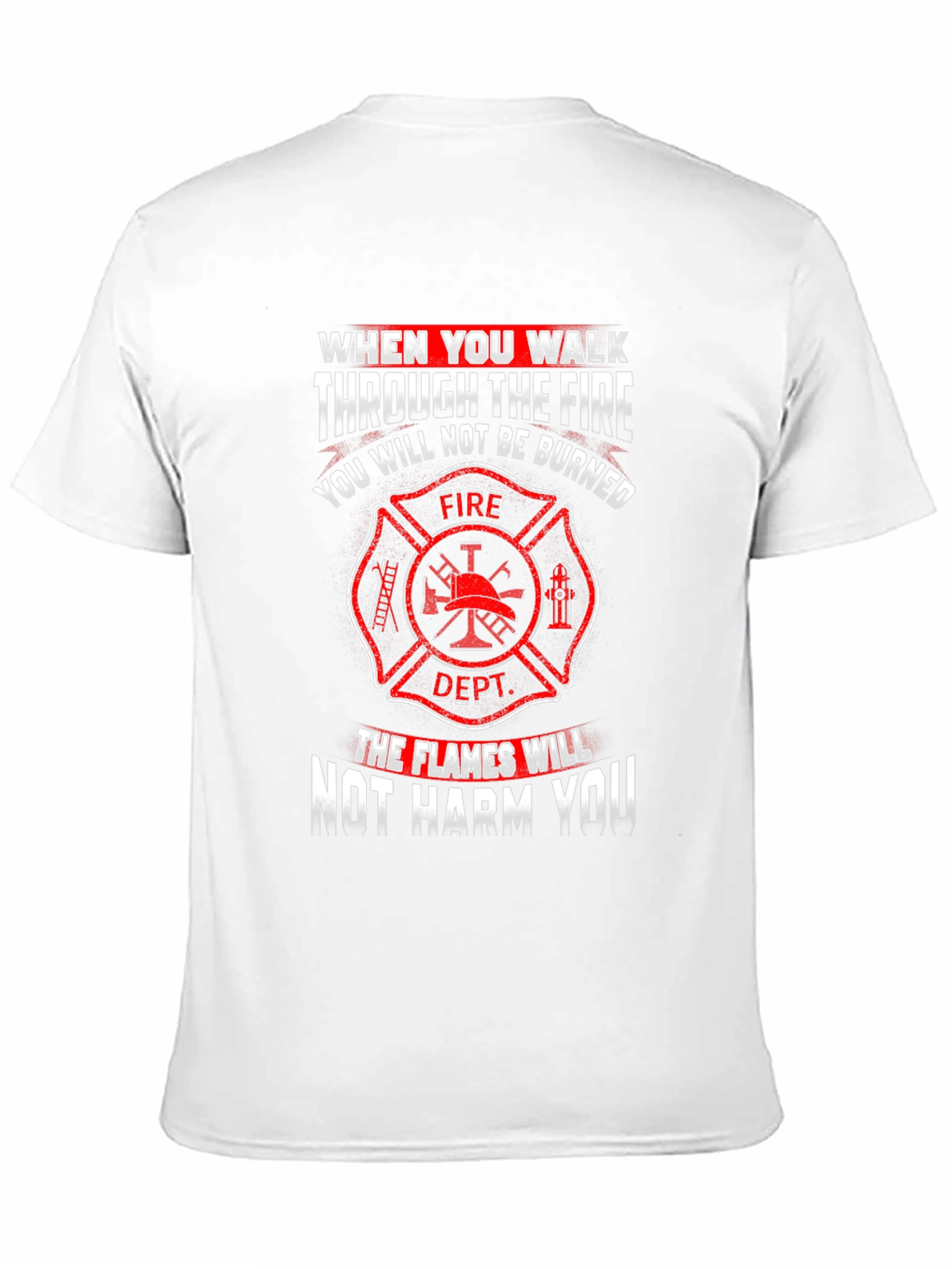 Firefighter Graphic T-Shirt - Maltese Cross Design