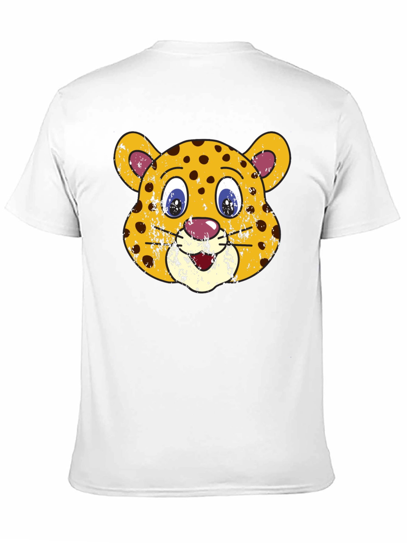 Leopard Face Graphic Black T-Shirt