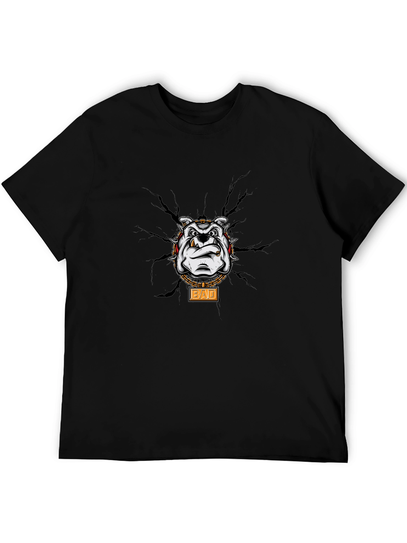 Bad Dog Graphic T-Shirt - Cool Bulldog Design