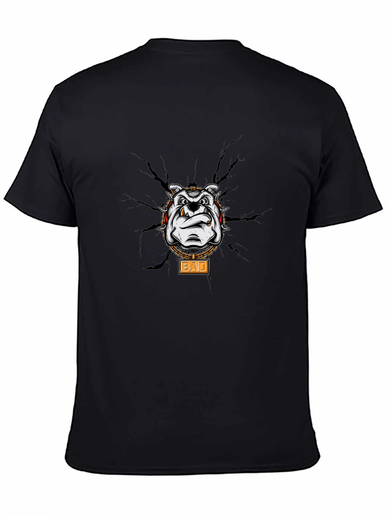 Bad Dog Graphic T-Shirt - Cool Bulldog Design