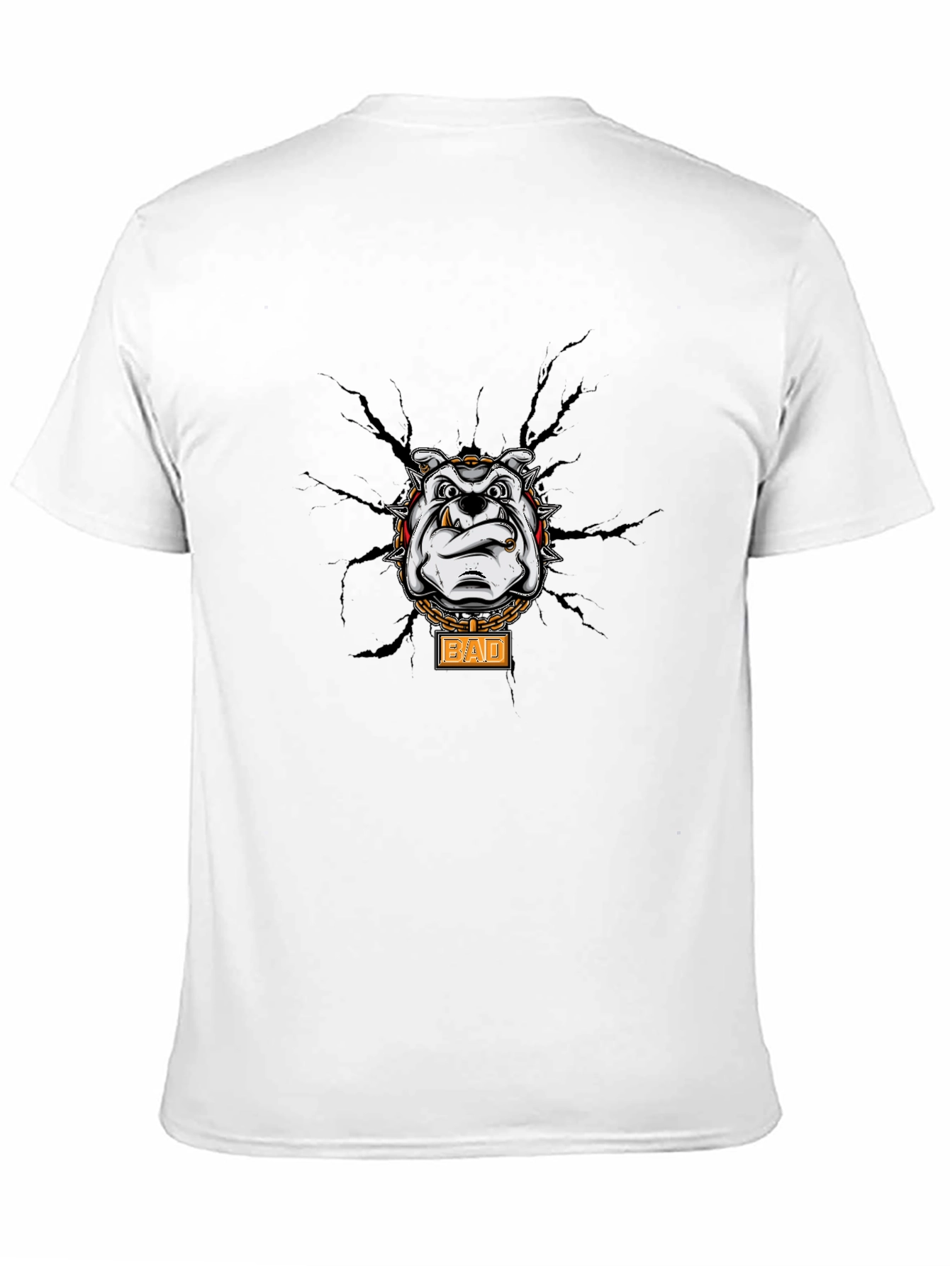 Bad Dog Graphic T-Shirt - Cool Bulldog Design