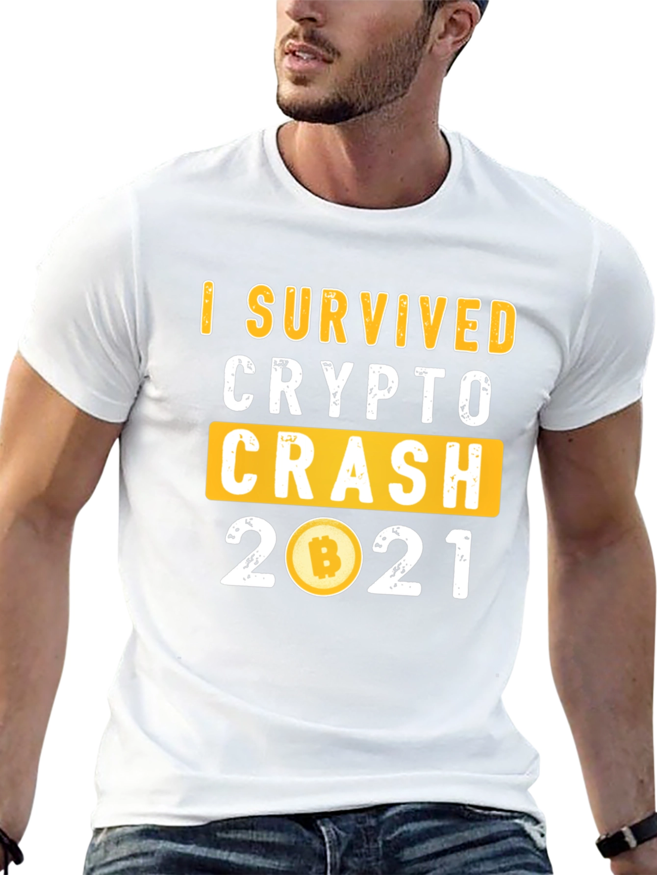 I Survived Crypto Crash 2021 Black T-Shirt