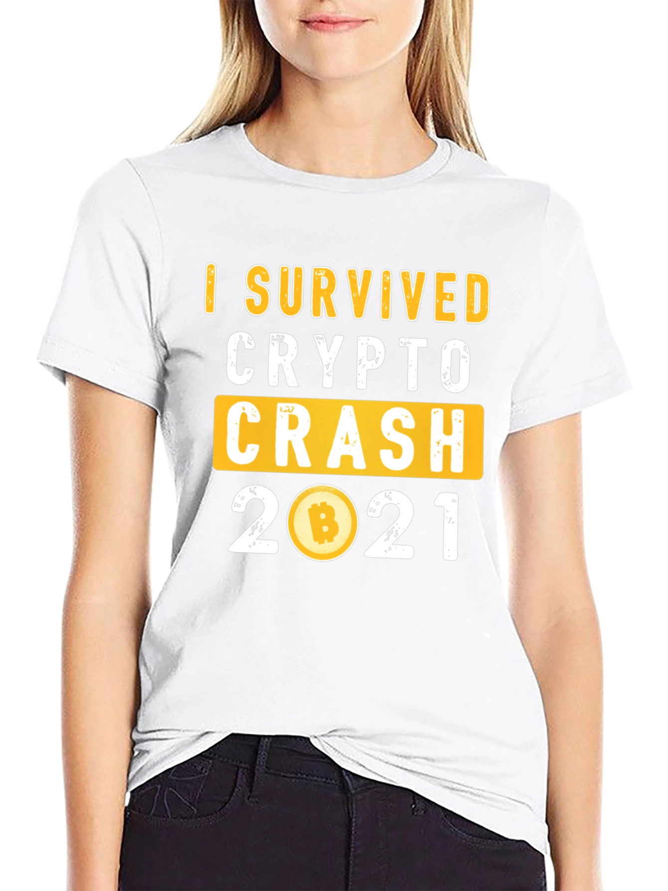 I Survived Crypto Crash 2021 Black T-Shirt