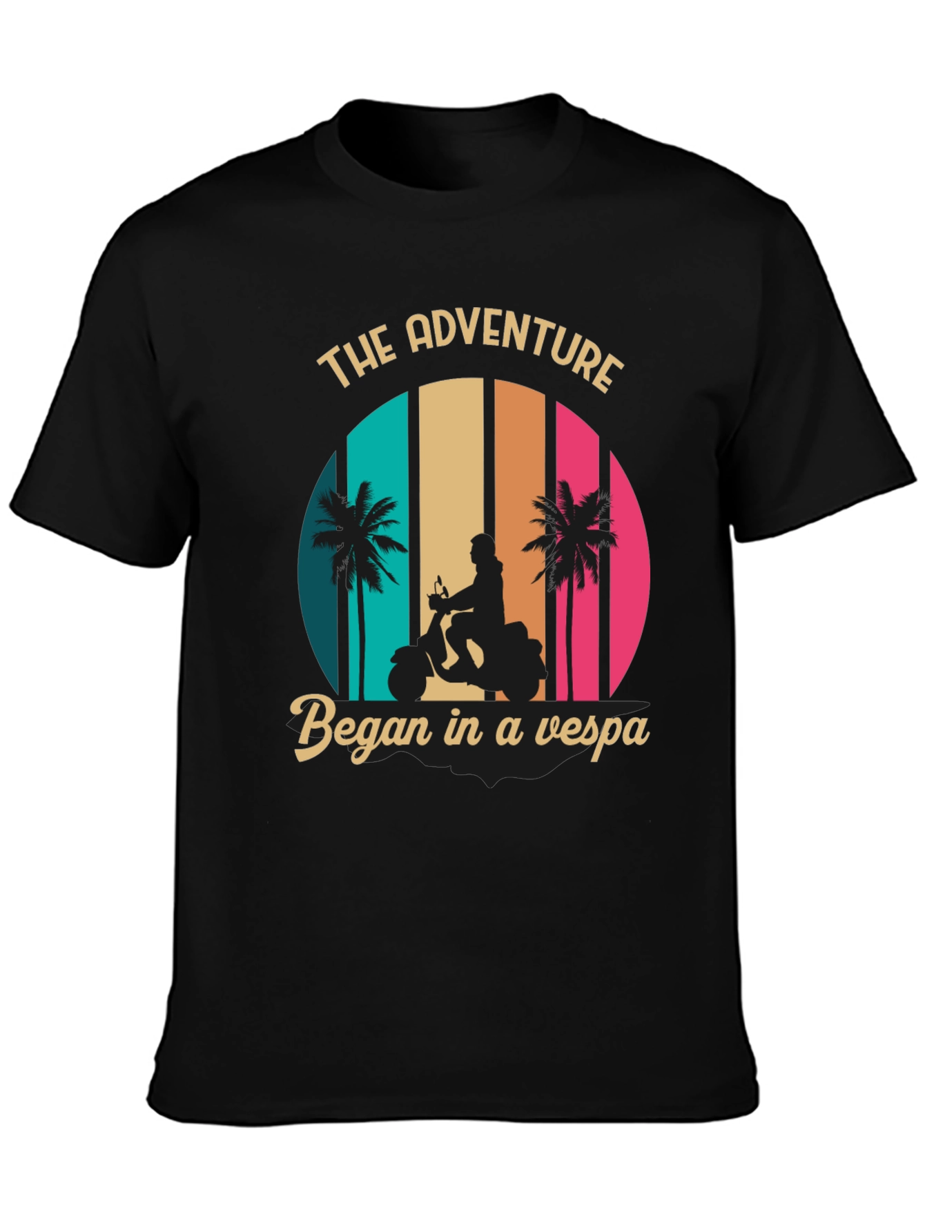 Adventure Vespa Graphic Tee - Retro Style