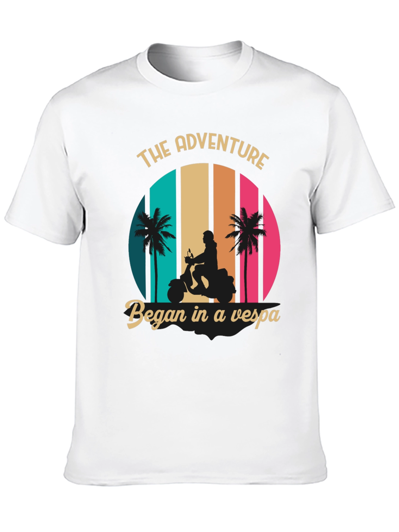 Adventure Vespa Graphic Tee - Retro Style