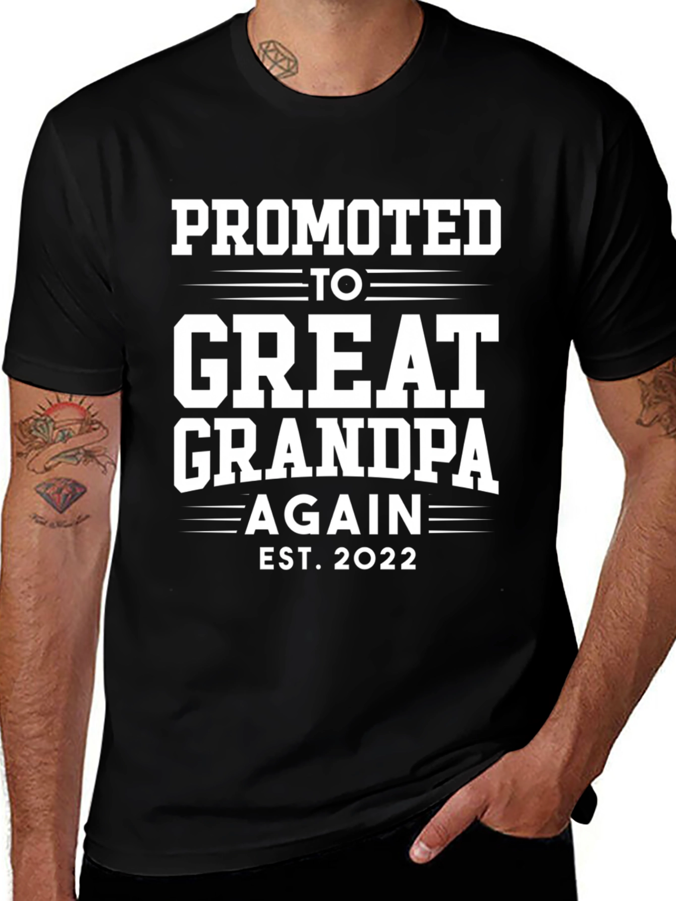Promoted to Great Grandpa Again T-Shirt