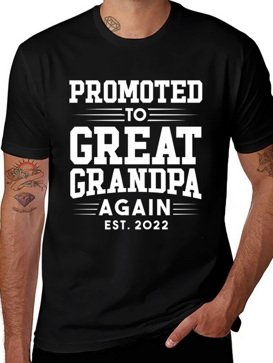 Promoted to Great Grandpa Again T-Shirt