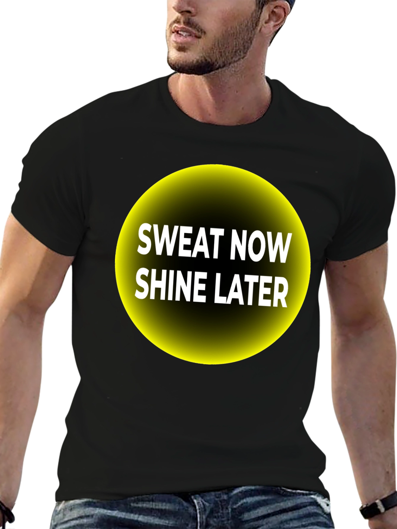 Sweat Now Shine Later Graphic Tee - Black T-Shirt