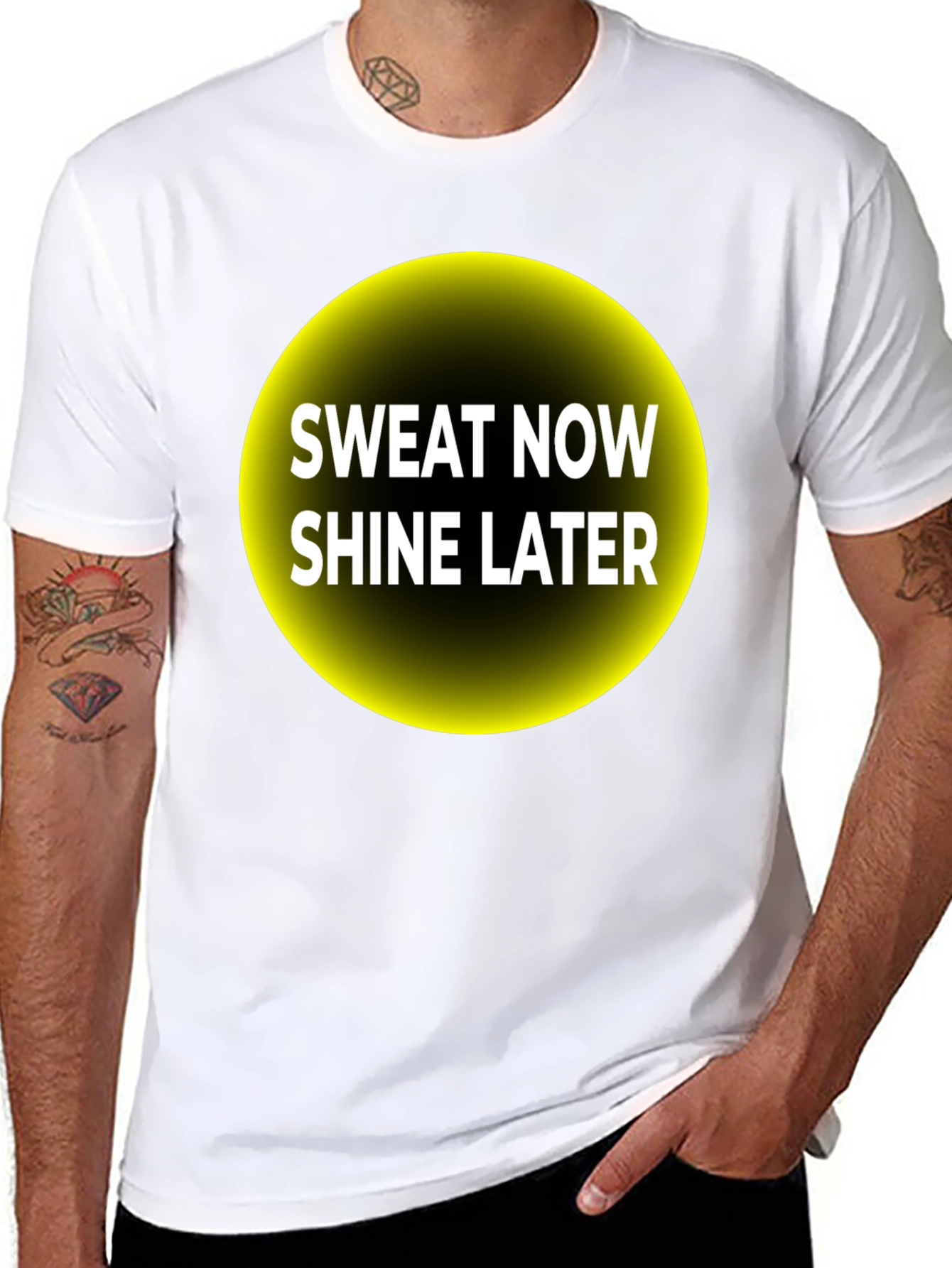 Sweat Now Shine Later Graphic Tee - Black T-Shirt