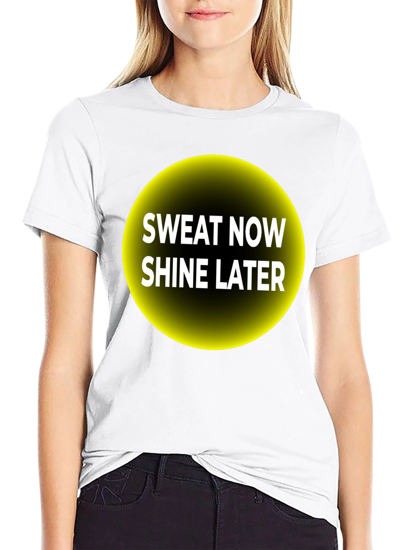 Sweat Now Shine Later Graphic Tee - Black T-Shirt