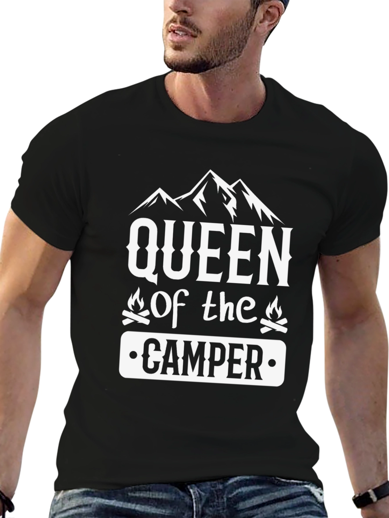 Queen of the Camper Black T-Shirt