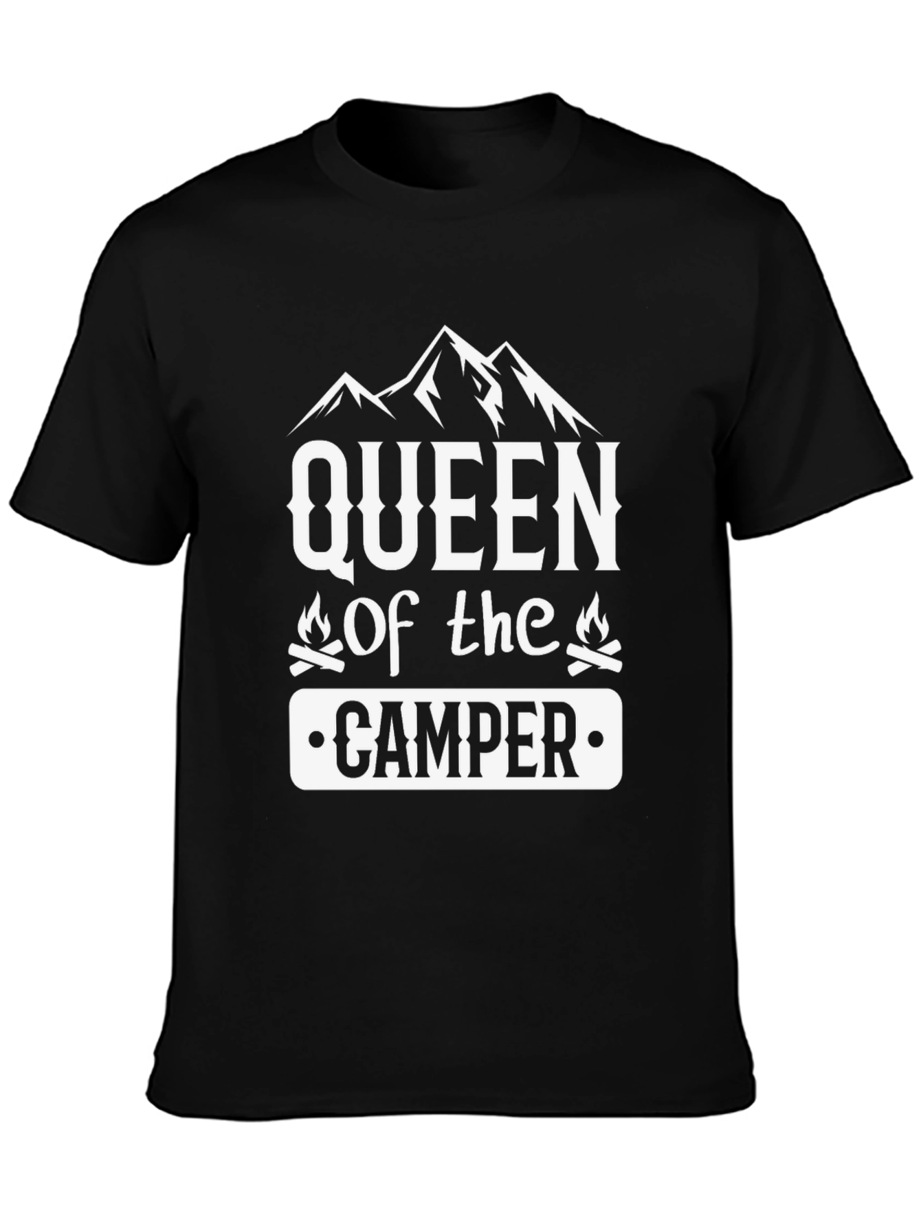 Queen of the Camper Black T-Shirt