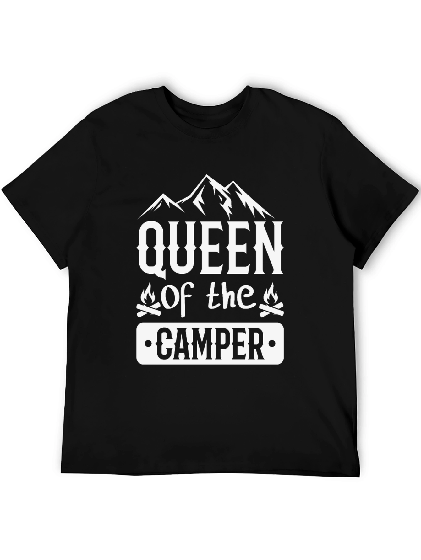 Queen of the Camper Black T-Shirt