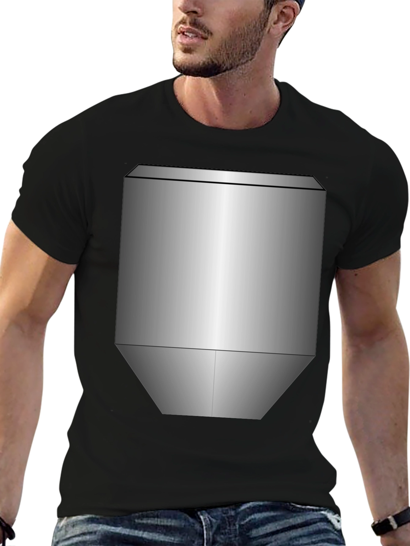 Modern Metallic Block Graphic Tee