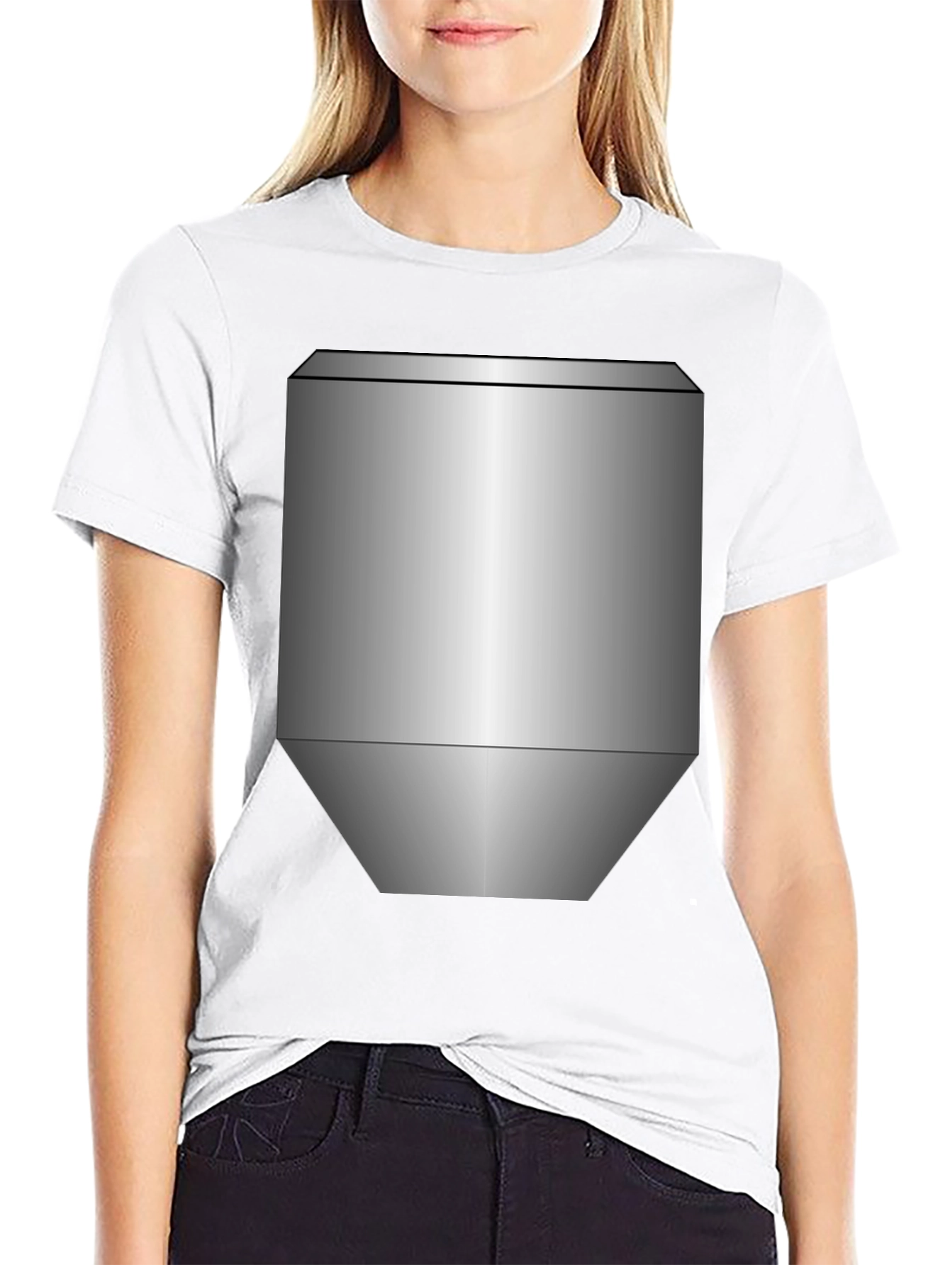 Modern Metallic Block Graphic Tee