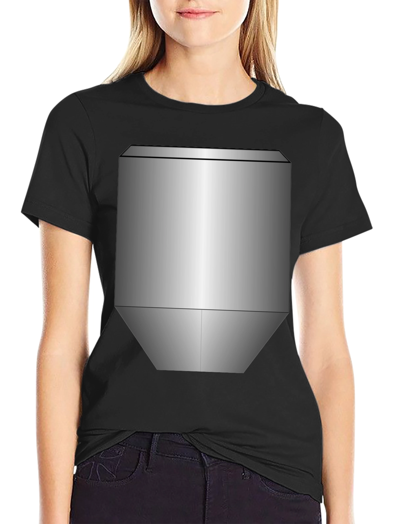 Modern Metallic Block Graphic Tee