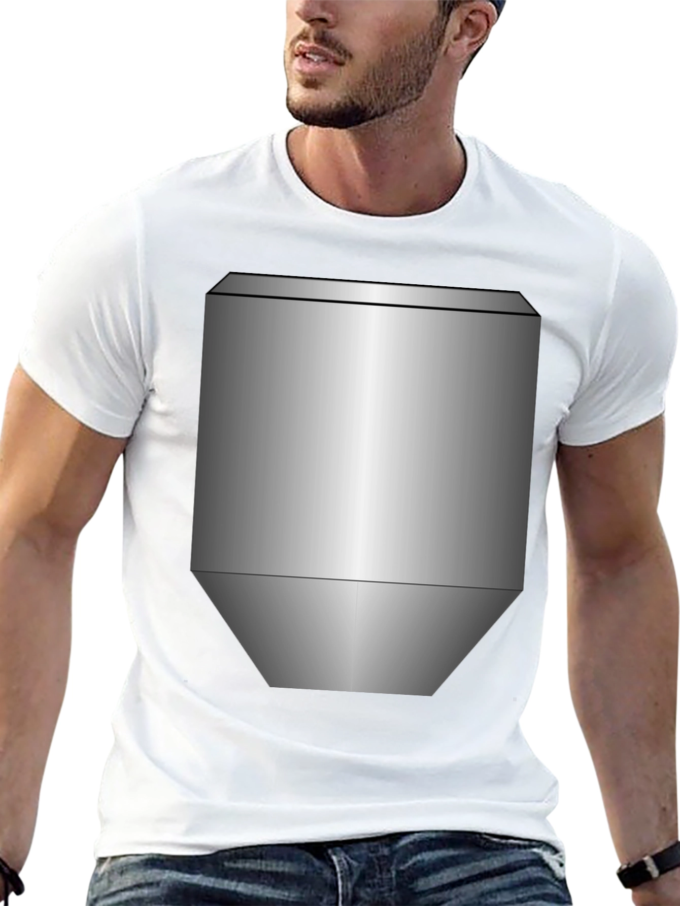 Modern Metallic Block Graphic Tee