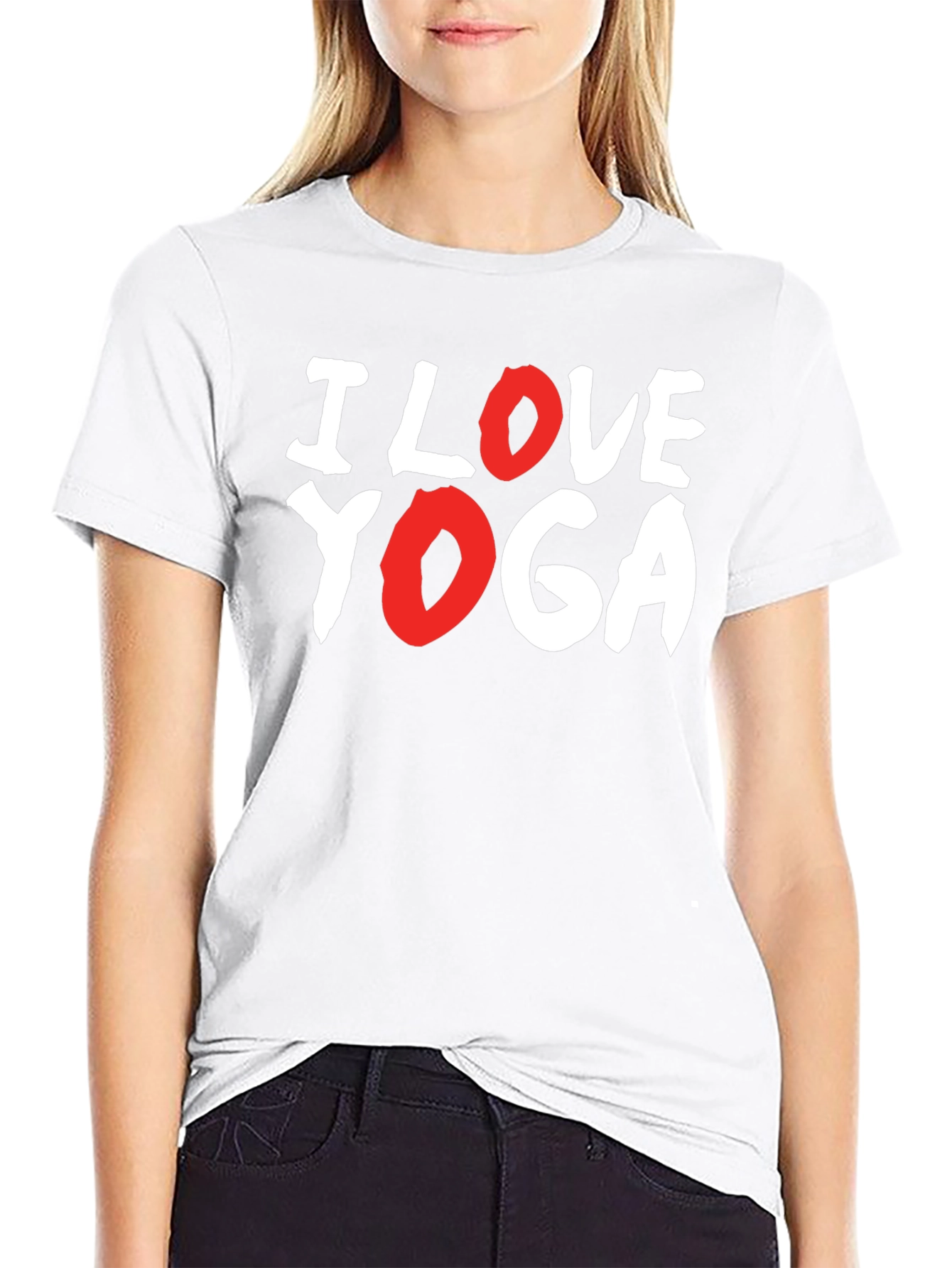 I Love Yoga T-Shirt - Black Cotton Tee