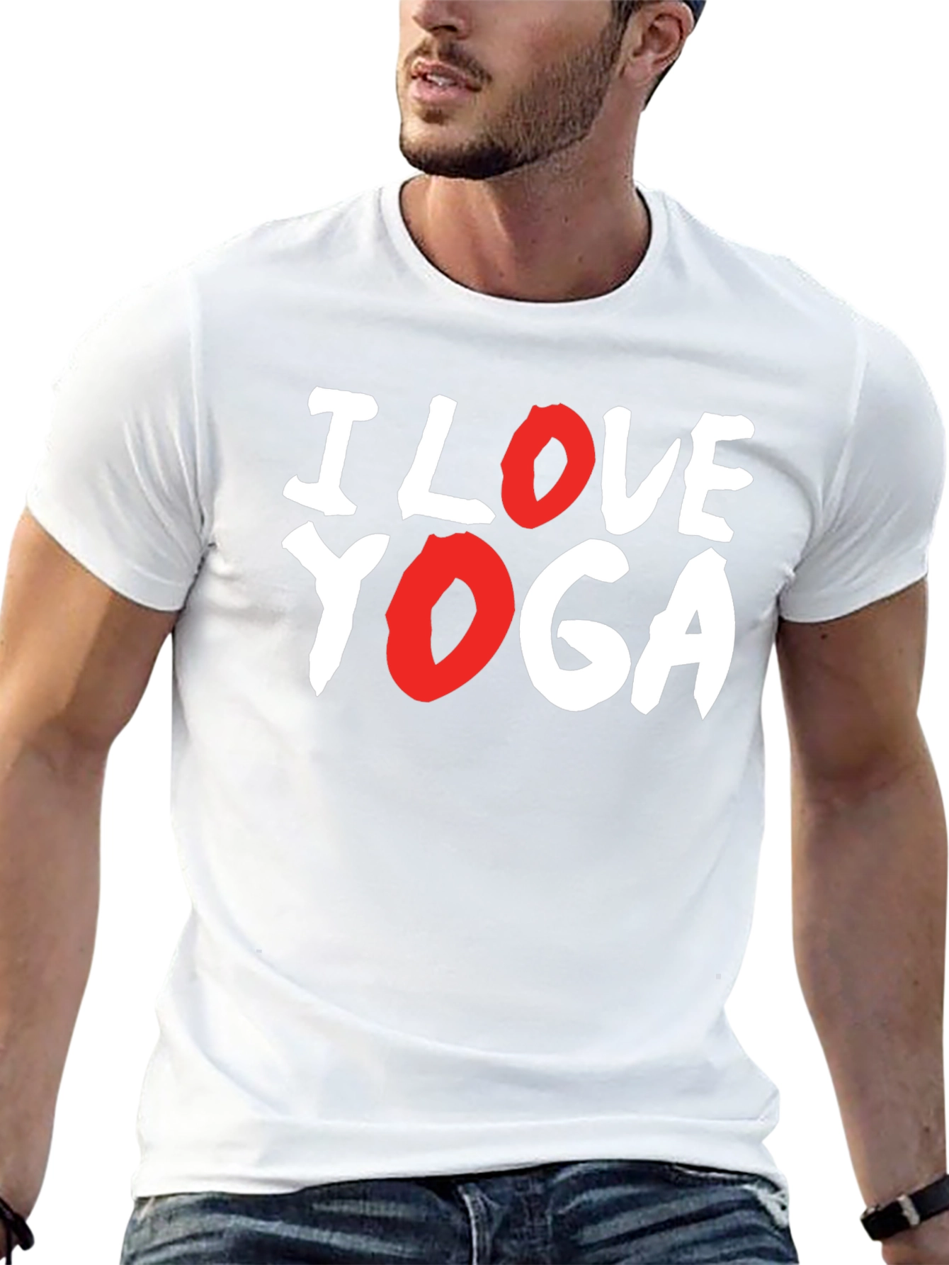 I Love Yoga T-Shirt - Black Cotton Tee